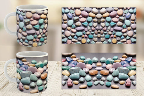 Mug Wrap Stones Pastel Color Sublimation artnoy 
