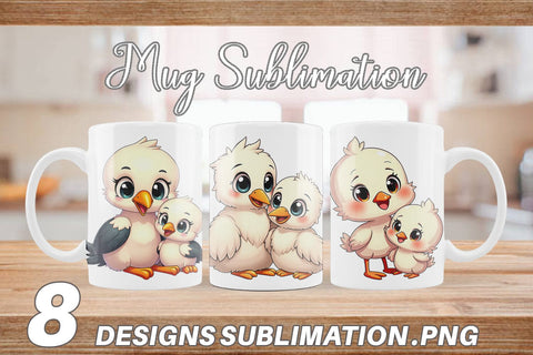 Mug Wrap Stork Mother's Day Sublimation artnoy 