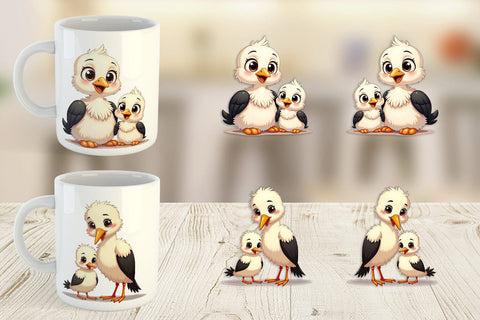 Mug Wrap Stork Mother's Day Sublimation artnoy 