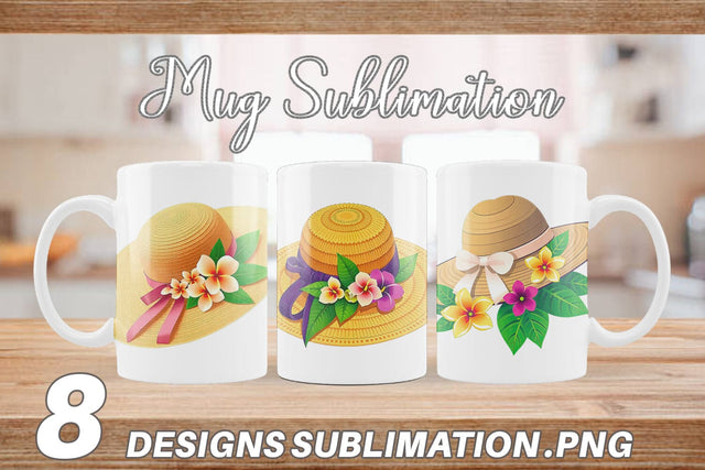 Mug Wrap Straw Hat Sublimation artnoy 