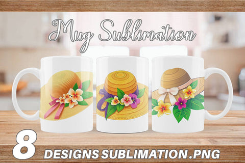 Mug Wrap Straw Hat Sublimation artnoy 