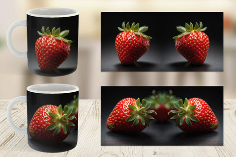 Mug Wrap Strawberry Fruit Sublimation artnoy 