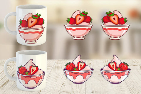 Mug Wrap Strawberry Scoop Sublimation artnoy 