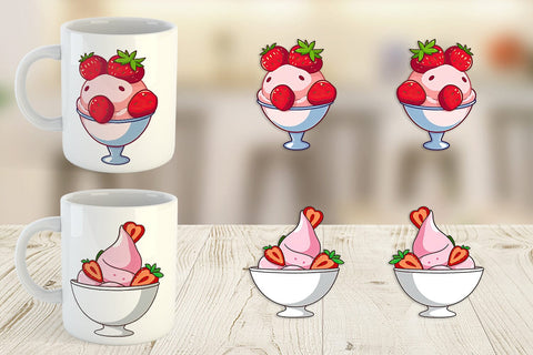 Mug Wrap Strawberry Scoop Sublimation artnoy 