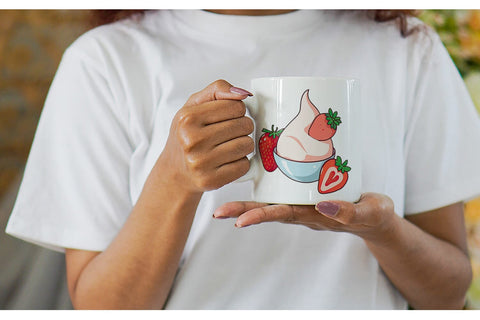 Mug Wrap Strawberry Scoop Sublimation artnoy 
