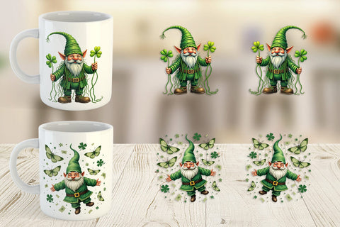 Mug Wrap Subconscious Shamrock Dreamy Surrealist St. Paddy's Sublimation artnoy 