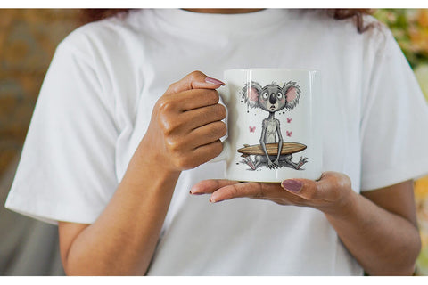 Mug Wrap Summer Animal Sketch Party Sublimation artnoy 