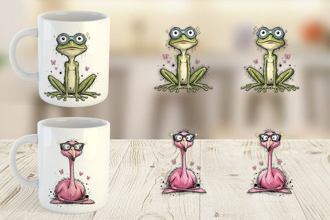 Mug Wrap Summer Animal Sketch Party Sublimation artnoy 