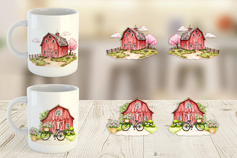Mug Wrap Summer Barn Sublimation artnoy 