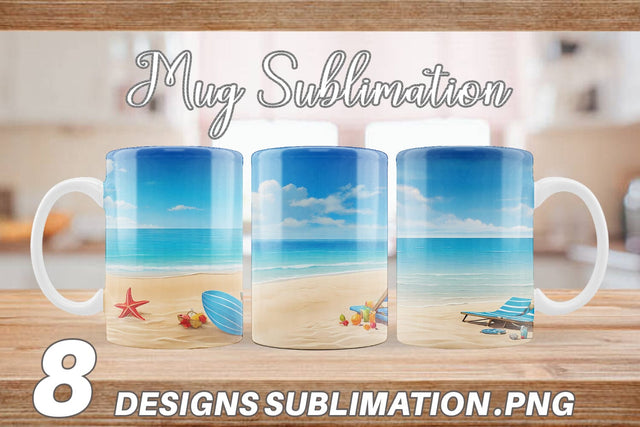 Mug Wrap Summer Beach Sublimation artnoy 