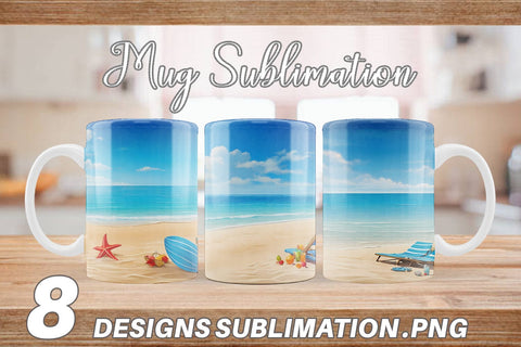 Mug Wrap Summer Beach Sublimation artnoy 