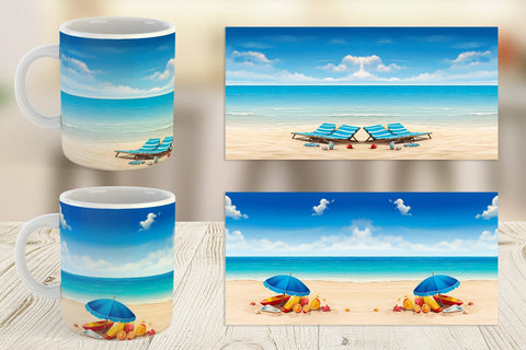 Mug Wrap Summer Beach Sublimation artnoy 