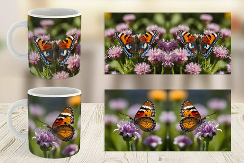 Mug Wrap Summer Beautiful Butterfly Sublimation artnoy 