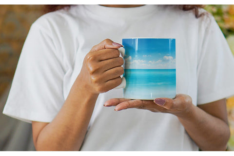 Mug Wrap Summer Blue Beach Sublimation artnoy 