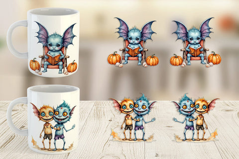 Mug Wrap Summer Break Monsters Sublimation artnoy 