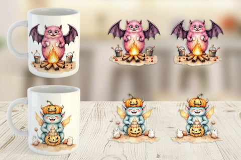 Mug Wrap Summer Break Monsters Sublimation artnoy 