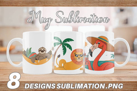 Mug Wrap Summer Day Animal Sublimation artnoy 