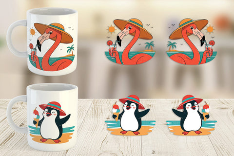 Mug Wrap Summer Day Animal Sublimation artnoy 