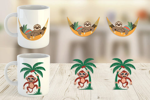 Mug Wrap Summer Day Animal Sublimation artnoy 