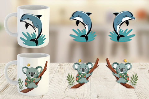 Mug Wrap Summer Day Animal Sublimation artnoy 