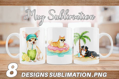 Mug Wrap Summer Dog Day Sublimation artnoy 
