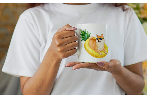 Mug Wrap Summer Dog Day Sublimation artnoy 