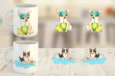 Mug Wrap Summer Dog Day Sublimation artnoy 