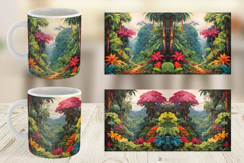 Mug Wrap Summer Jungle Sublimation artnoy 