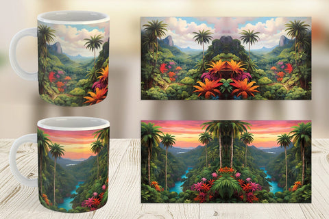 Mug Wrap Summer Jungle Sublimation artnoy 
