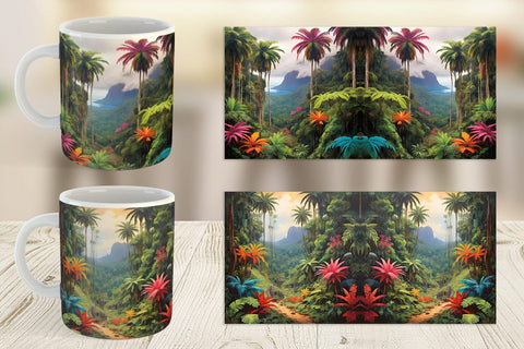 Mug Wrap Summer Jungle Sublimation artnoy 