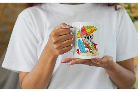 Mug Wrap Summer Koala Sublimation artnoy 