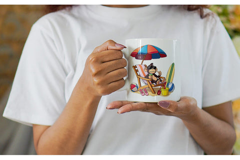 Mug Wrap Summer Monkey Sublimation artnoy 