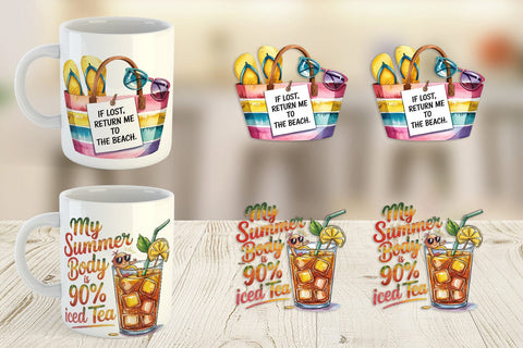 Mug Wrap Summer Quote Sublimation artnoy 