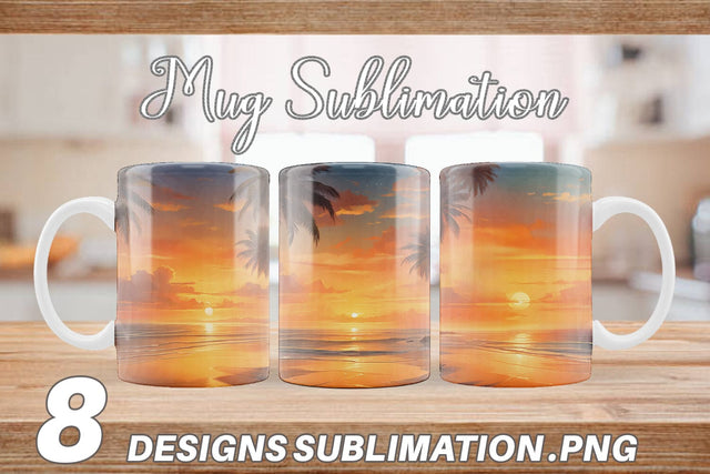 Mug Wrap Summer Sunset Sublimation artnoy 