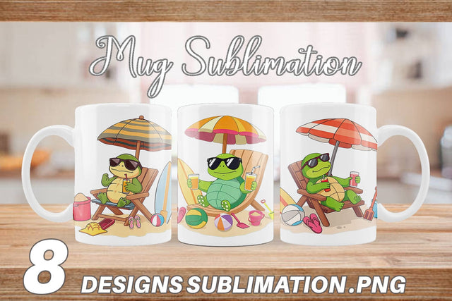 Mug Wrap Summer Turtle Sublimation artnoy 