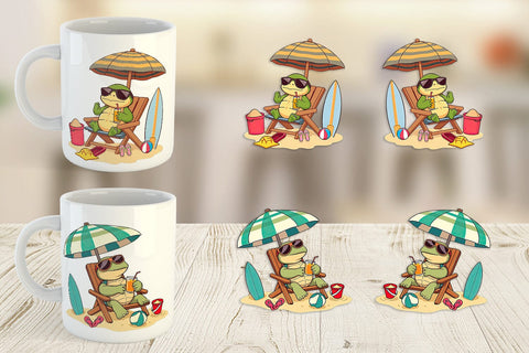 Mug Wrap Summer Turtle Sublimation artnoy 