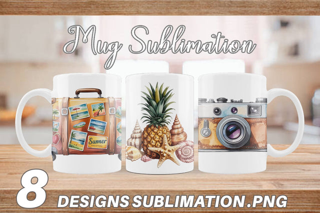 Mug Wrap Summer Vacation Sublimation artnoy 