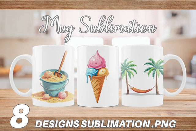 Mug Wrap Summer Vibes Sublimation artnoy 