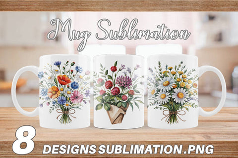 Mug Wrap Summer Wildflower Sublimation artnoy 