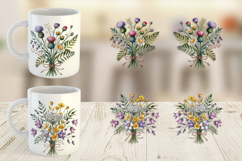 Mug Wrap Summer Wildflower Sublimation artnoy 