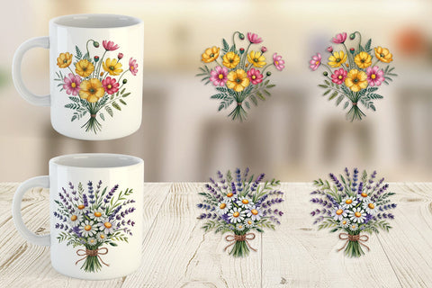 Mug Wrap Summer Wildflower Sublimation artnoy 