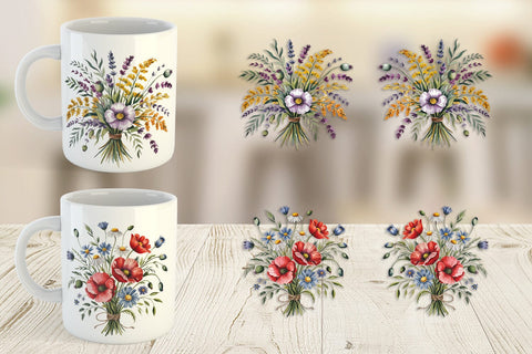 Mug Wrap Summer Wildflower Sublimation artnoy 