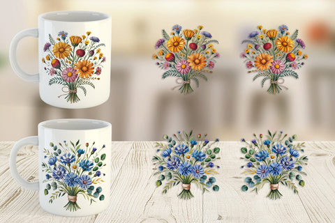 Mug Wrap Summer Wildflower Sublimation artnoy 