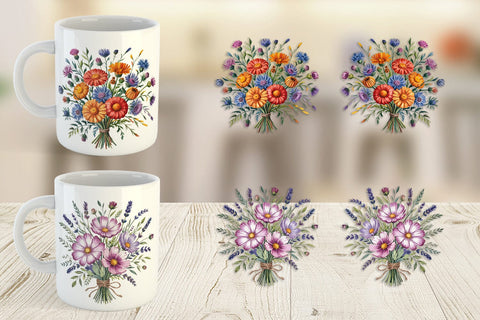 Mug Wrap Summer Wildflower Sublimation artnoy 