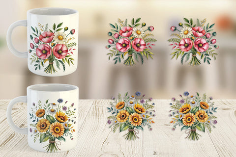 Mug Wrap Summer Wildflower Sublimation artnoy 