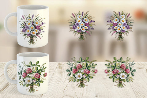 Mug Wrap Summer Wildflower Sublimation artnoy 