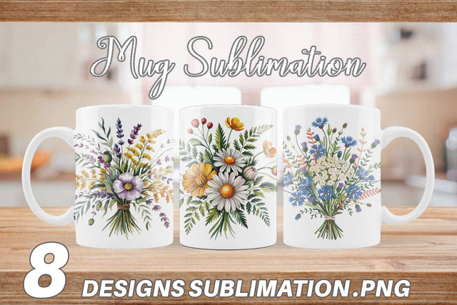 Mug Wrap Summer Wildflower Sublimation artnoy 