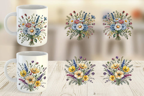 Mug Wrap Summer Wildflower Sublimation artnoy 