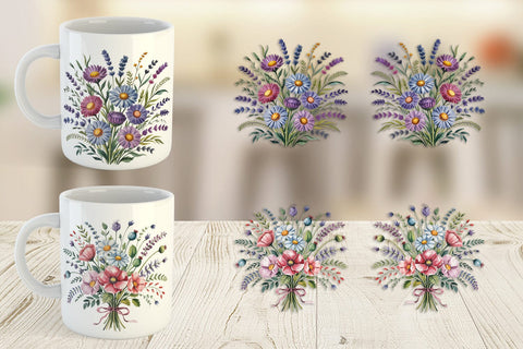 Mug Wrap Summer Wildflower Sublimation artnoy 