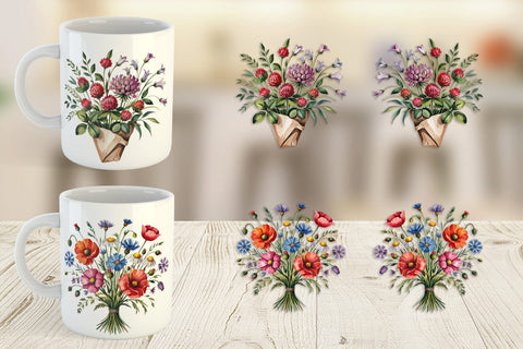 Mug Wrap Summer Wildflower Sublimation artnoy 